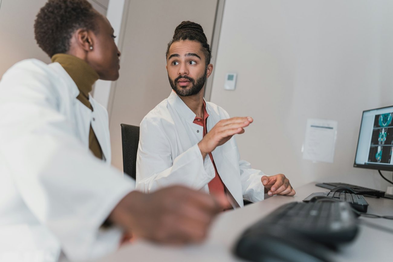 Doctor speaking with a patient