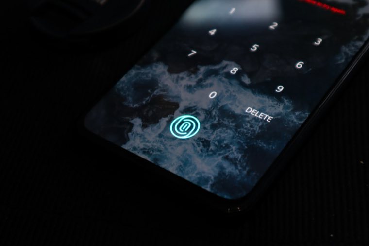 Phone screen in the dark